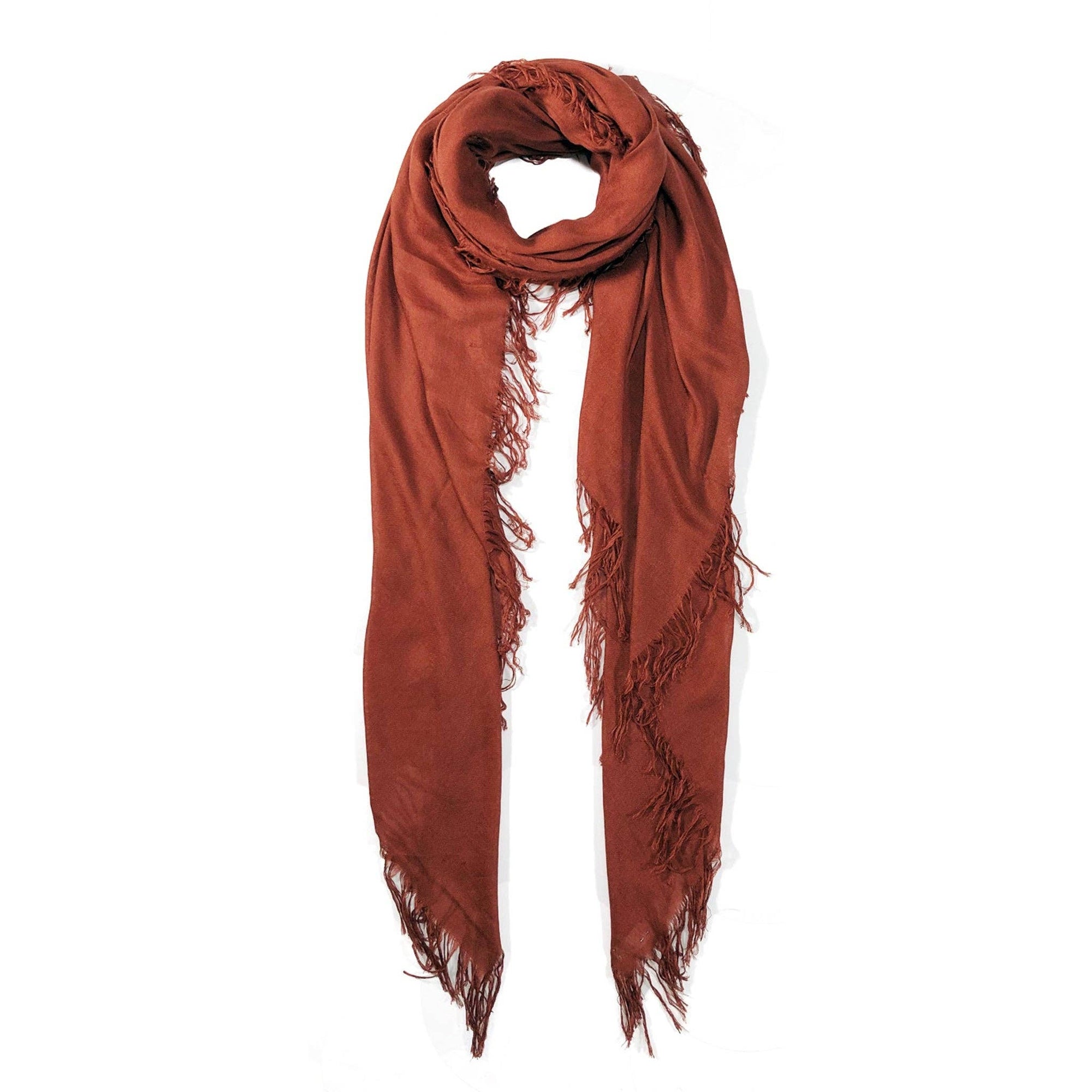 Cashmere Blend Solid Scarf: Deep Rose