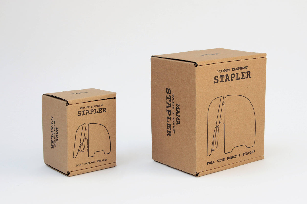 Wooden Elephant Stapler Small - Sculptural and useful: Baby (Small)