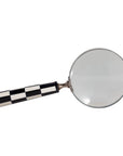 Black/White Resin Handle Magnifying Glass