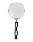 Black/White Resin Handle Magnifying Glass
