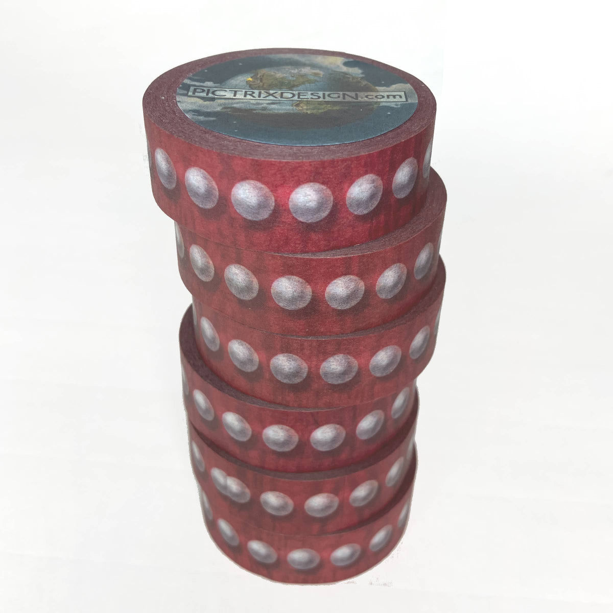 Washi tape: "pearls on red silk"
