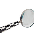 Black/White Resin Handle Magnifying Glass
