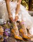 Heart Floral Sheer Crew Socks