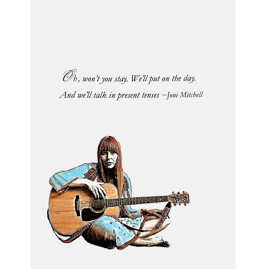 Joni Mitchell Quote Card