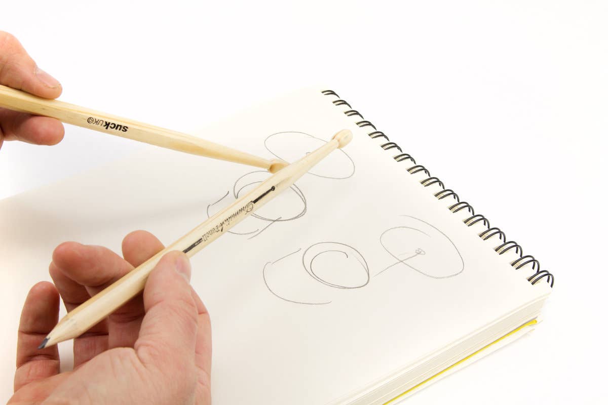 Drumstick Pencils - Wooden pencils are also mini drumsticks