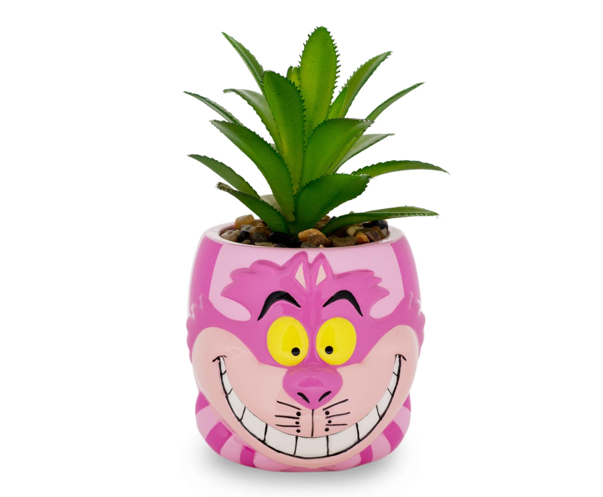 alice in wonderland succulent Disney Alice In Wonderland Cheshire Cat Mini Planter with Artificial Succulent