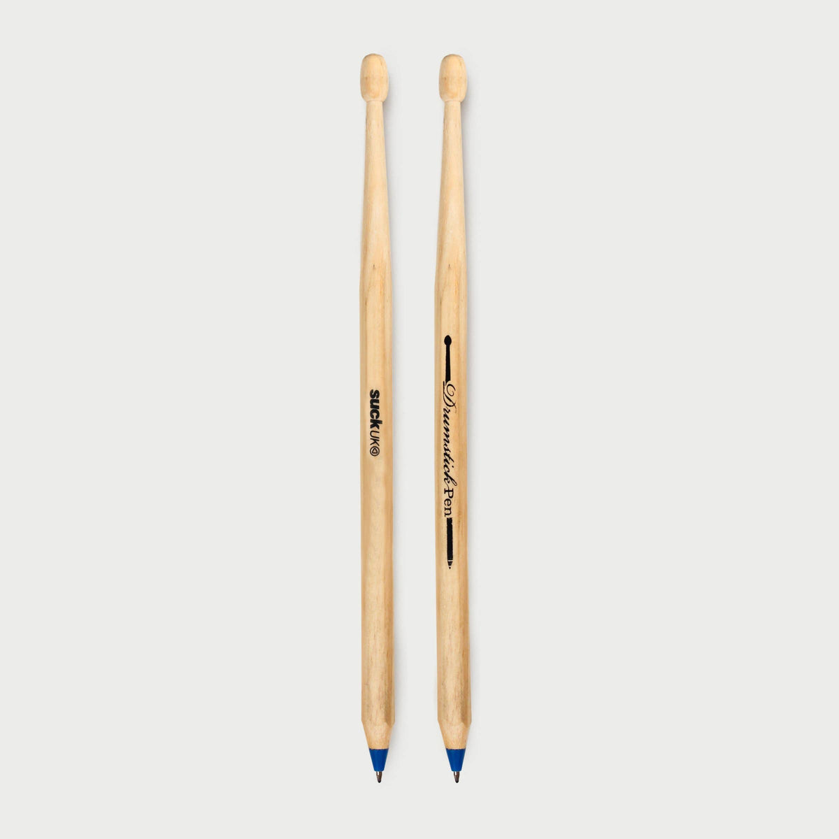 Drumstick Pens Blue - Wooden pens are also mini drumsticks