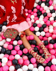 Cherry Bow Ruffle Sheer Crew Socks