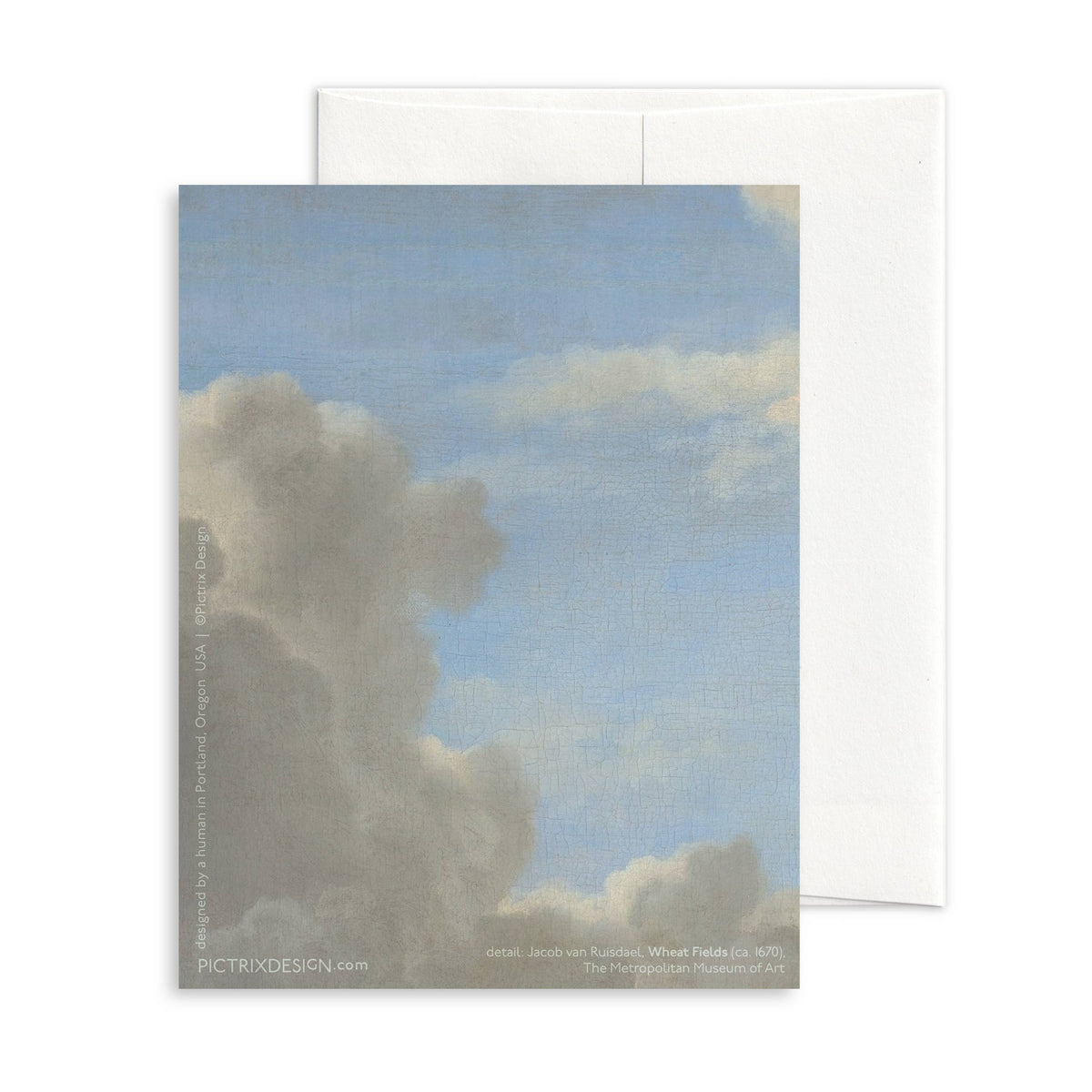 "Clouds" sympathy card : Recycled Kraft