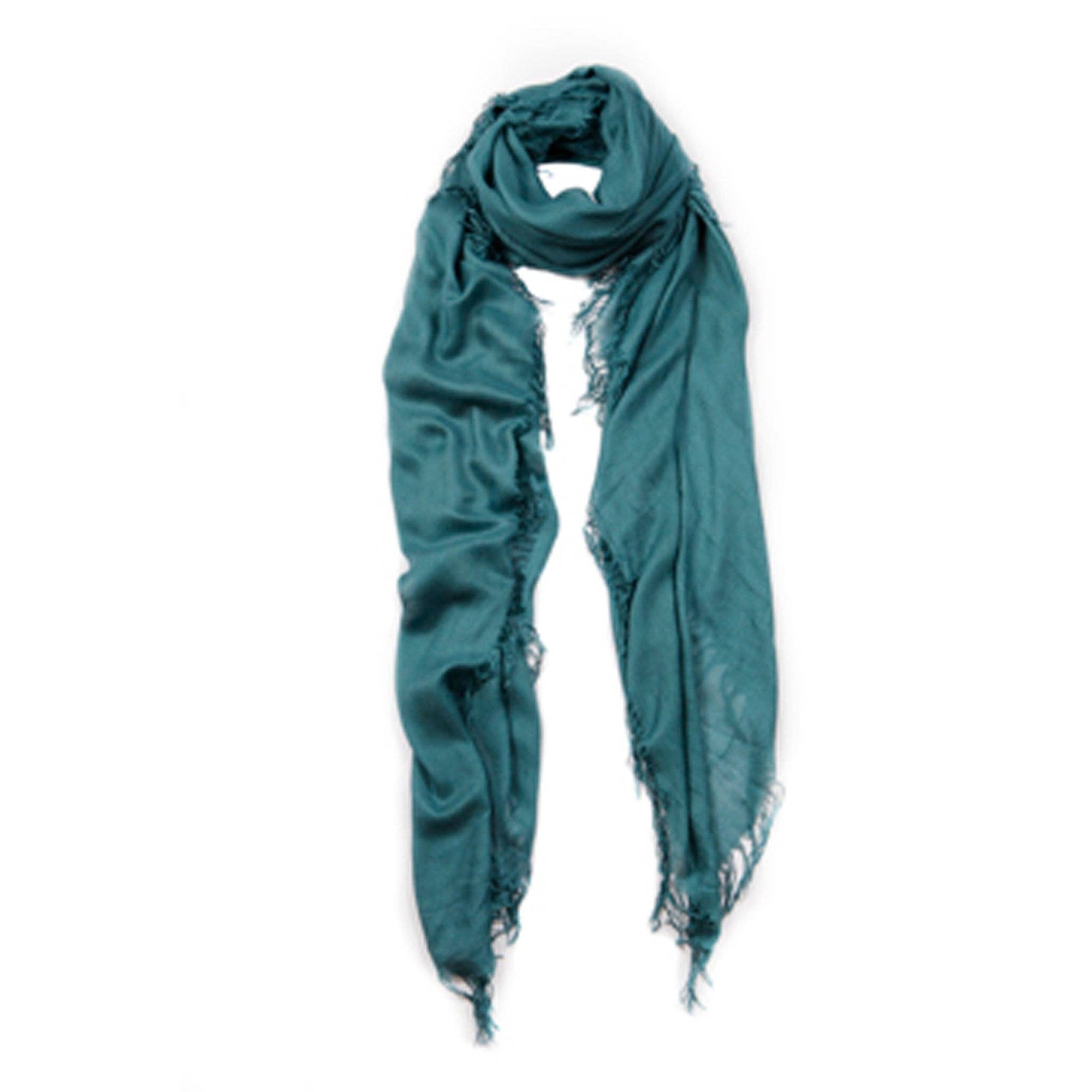 Cashmere Blend Solid Scarf: Dragonfly