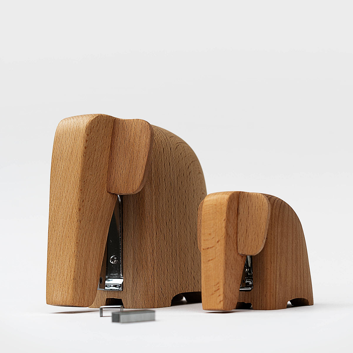 Wooden Elephant Stapler Small - Sculptural and useful: Baby (Small)