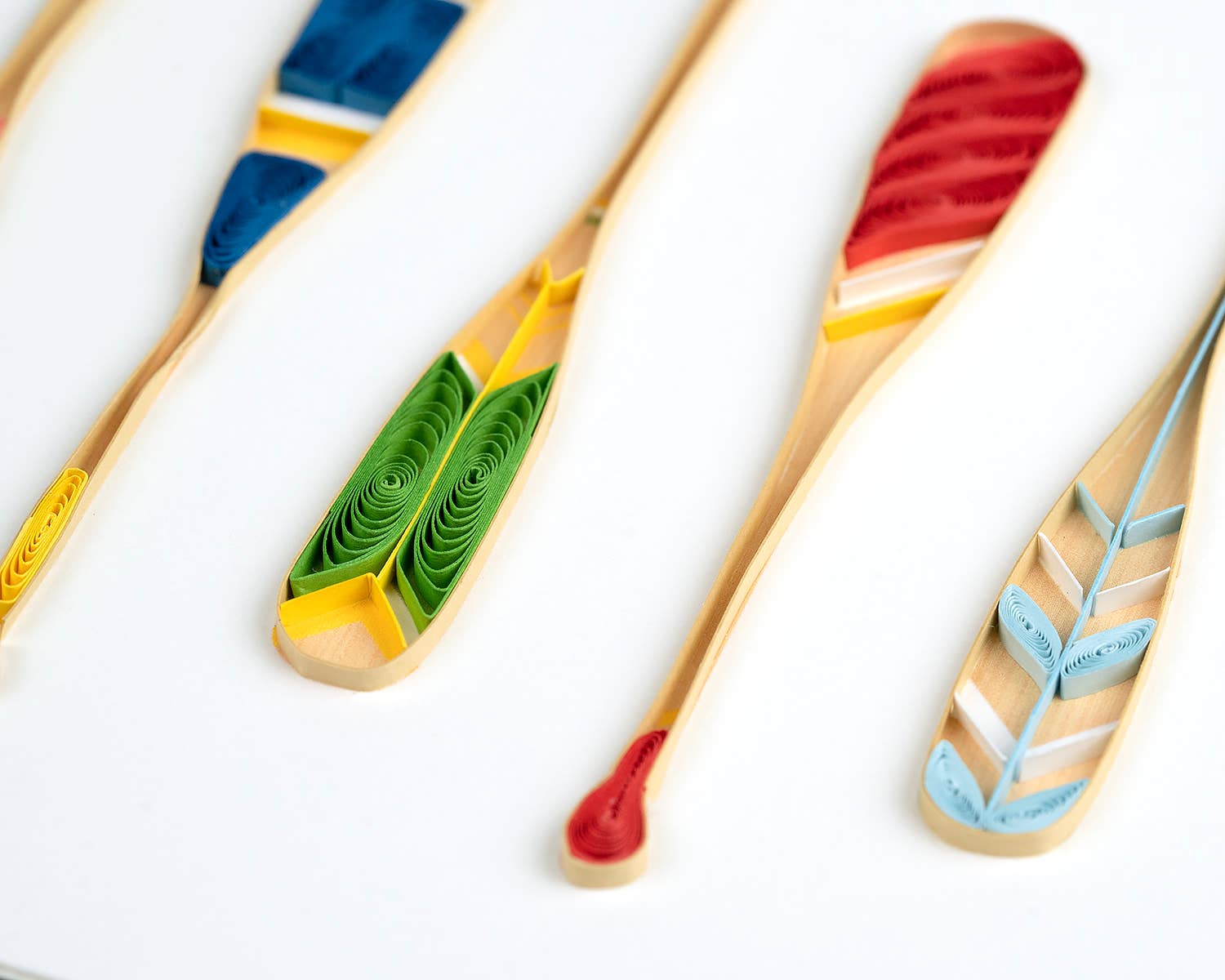 Painted Canoe Paddles Greeting Card
