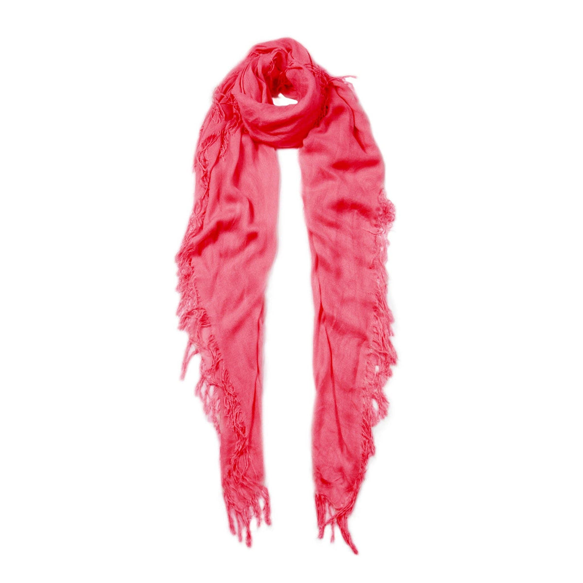 Cashmere Blend Solid Scarf: Deep Rose