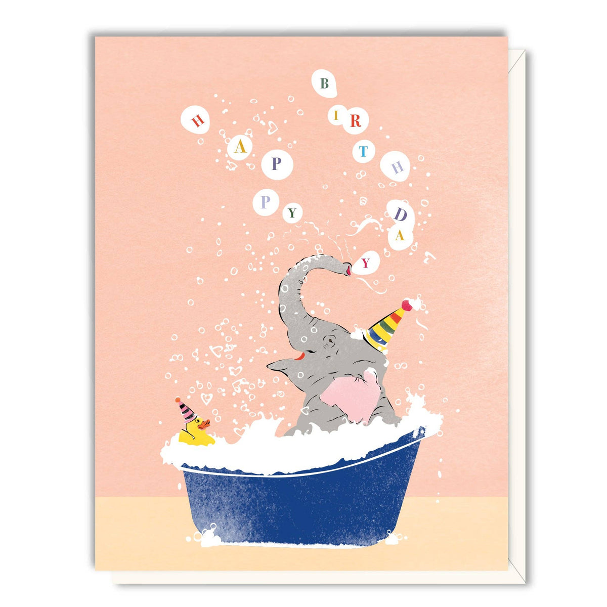 Bathing Elephant Birthday Card