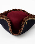 Velvet Burgundy Pirate Tricorn Hat