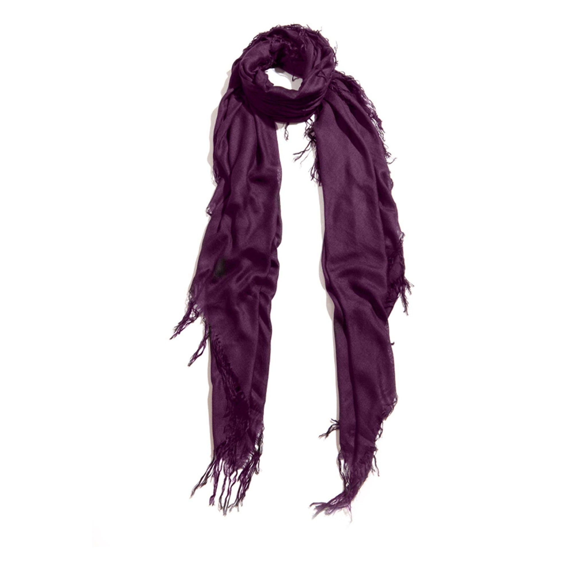 Cashmere Blend Solid Scarf: Deep Rose