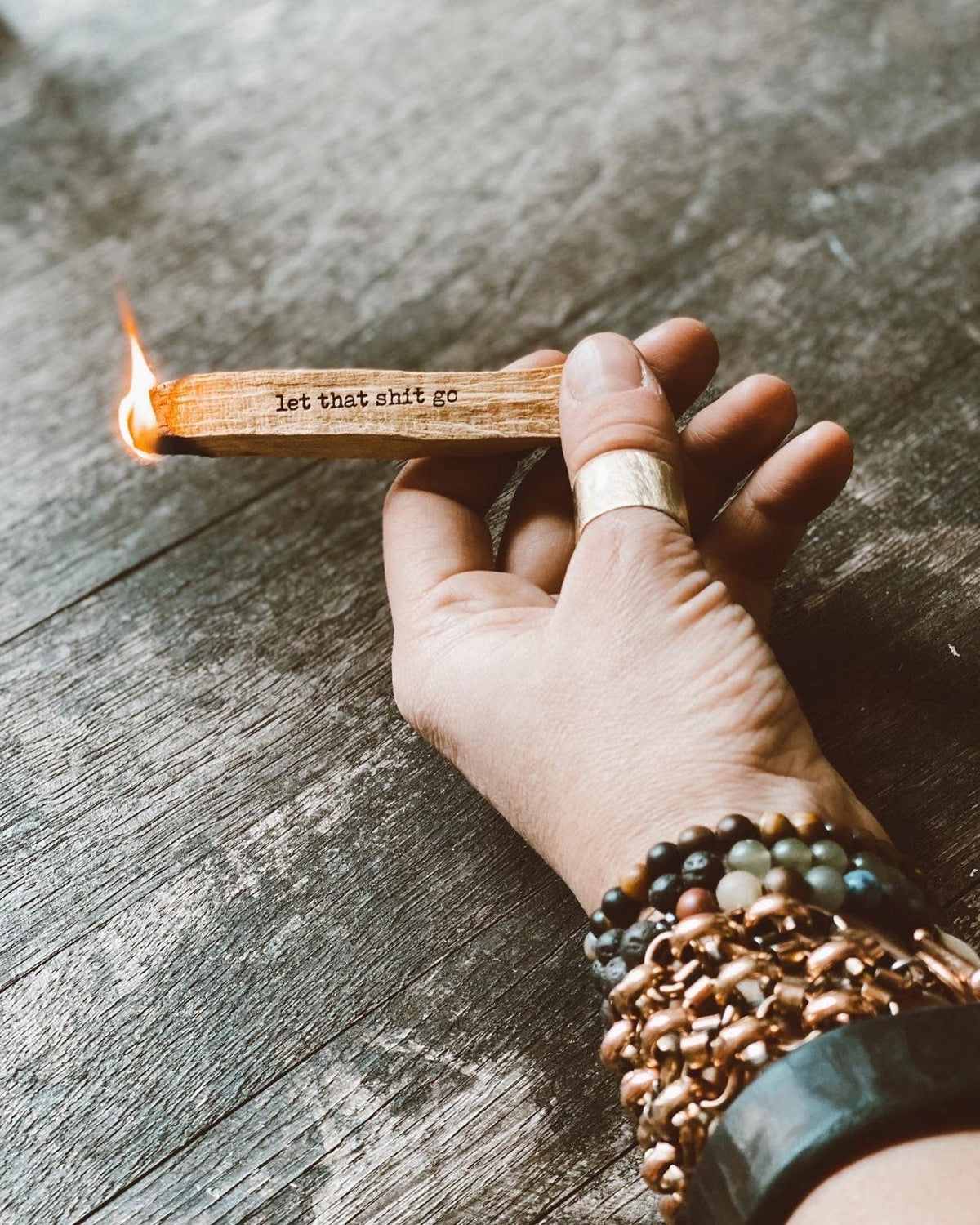 Engraved Palo Santo // Holy Wood // Cleansing Stick: Love
