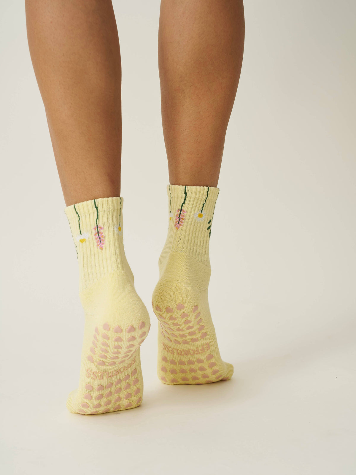 🌿 Flower Stem Grip Sock, Pilates Socks