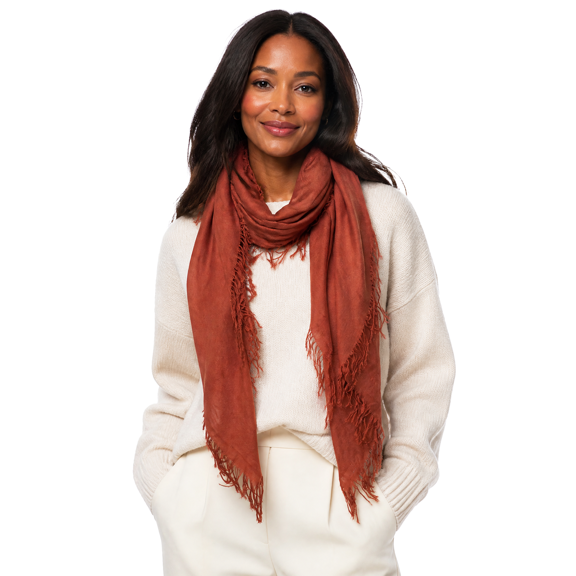 Cashmere Blend Solid Scarf: Dragonfly