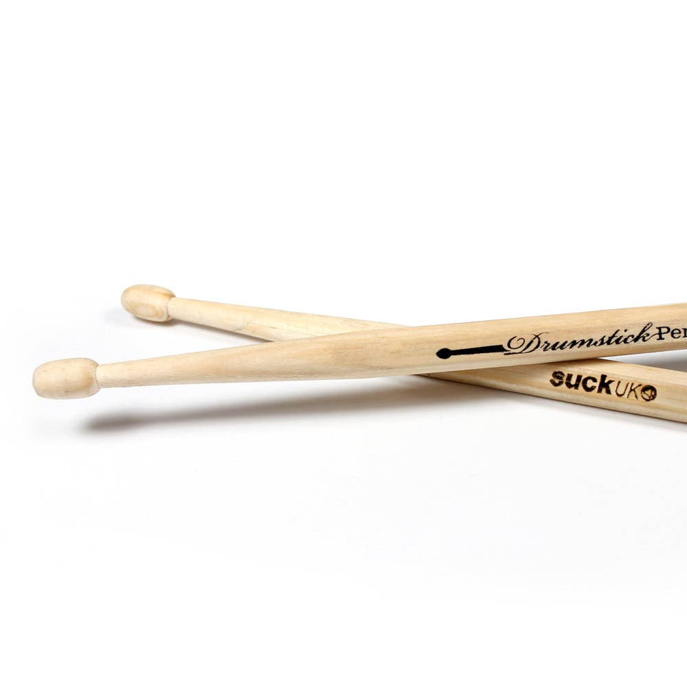Drumstick Pens Blue - Wooden pens are also mini drumsticks
