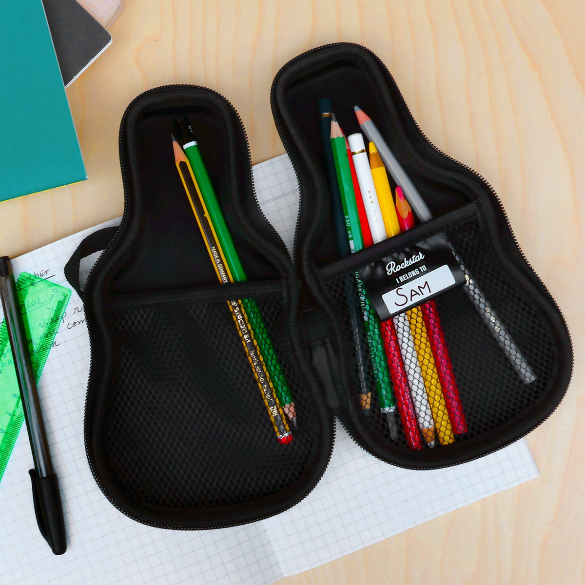 Rockstar Pencil Case - Guitar shaped pencil case