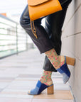 Sheer Rosettes Crew Socks