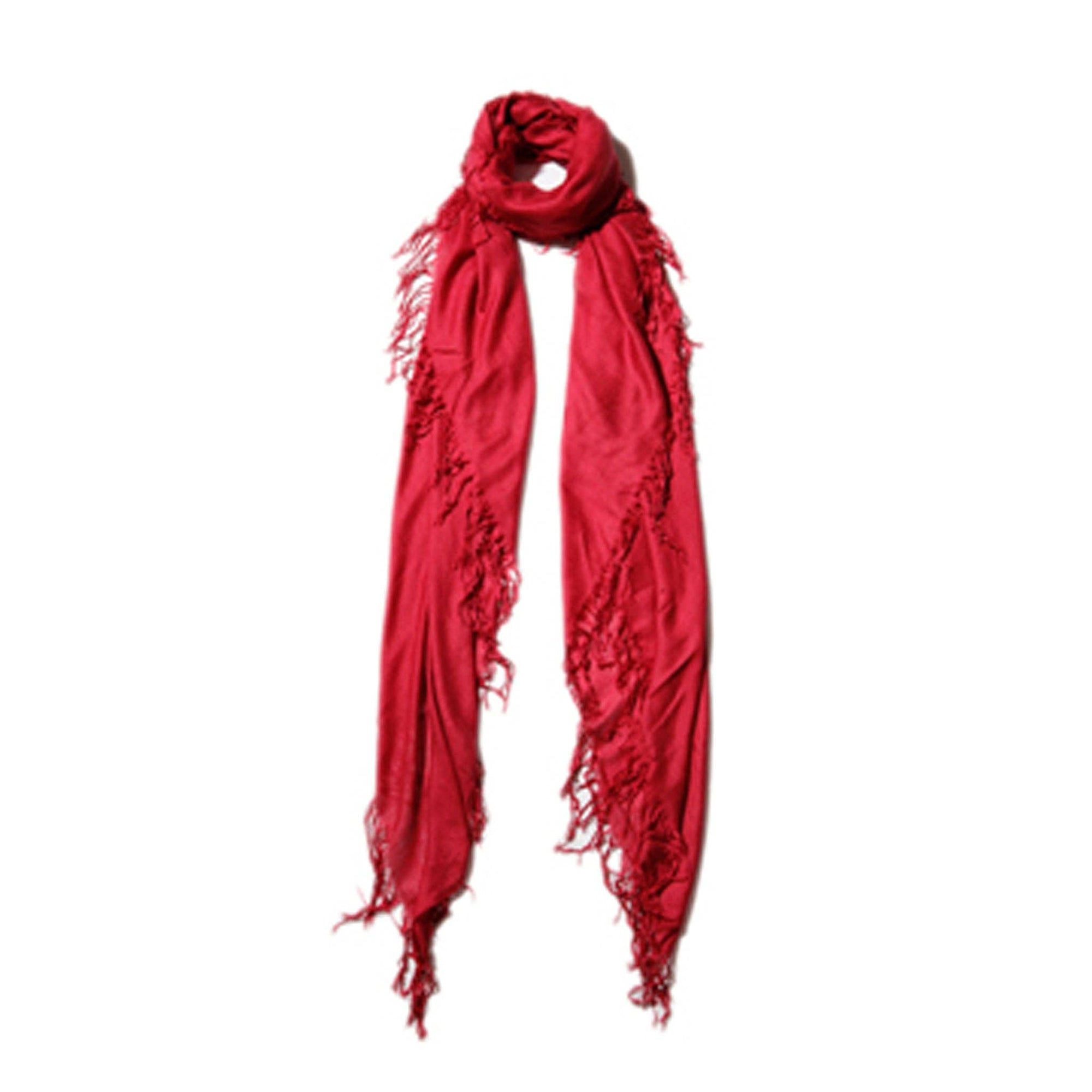 Cashmere Blend Solid Scarf: Deep Rose