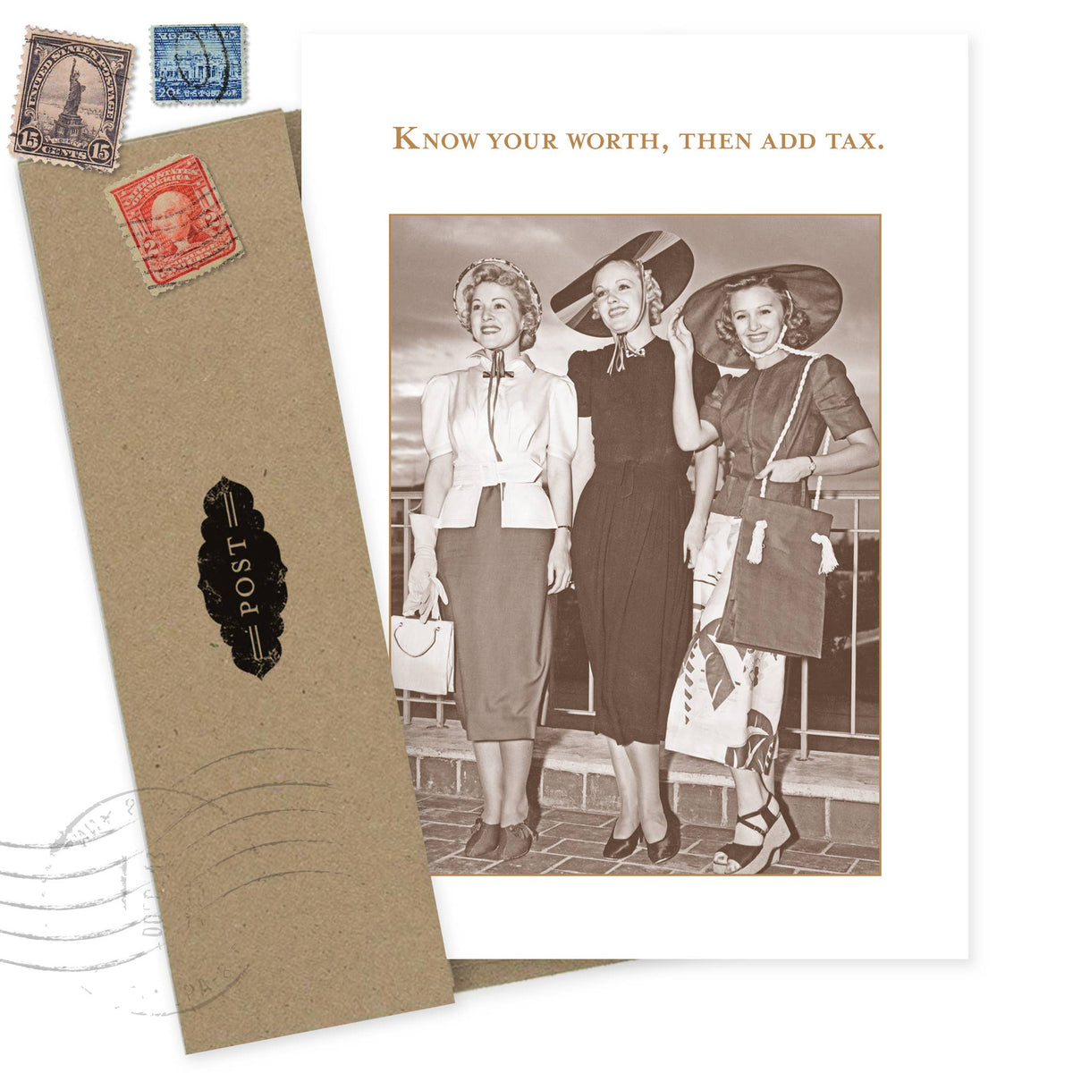 Know Your Worth, Then Add Tax - Heartfelt Birthday Card