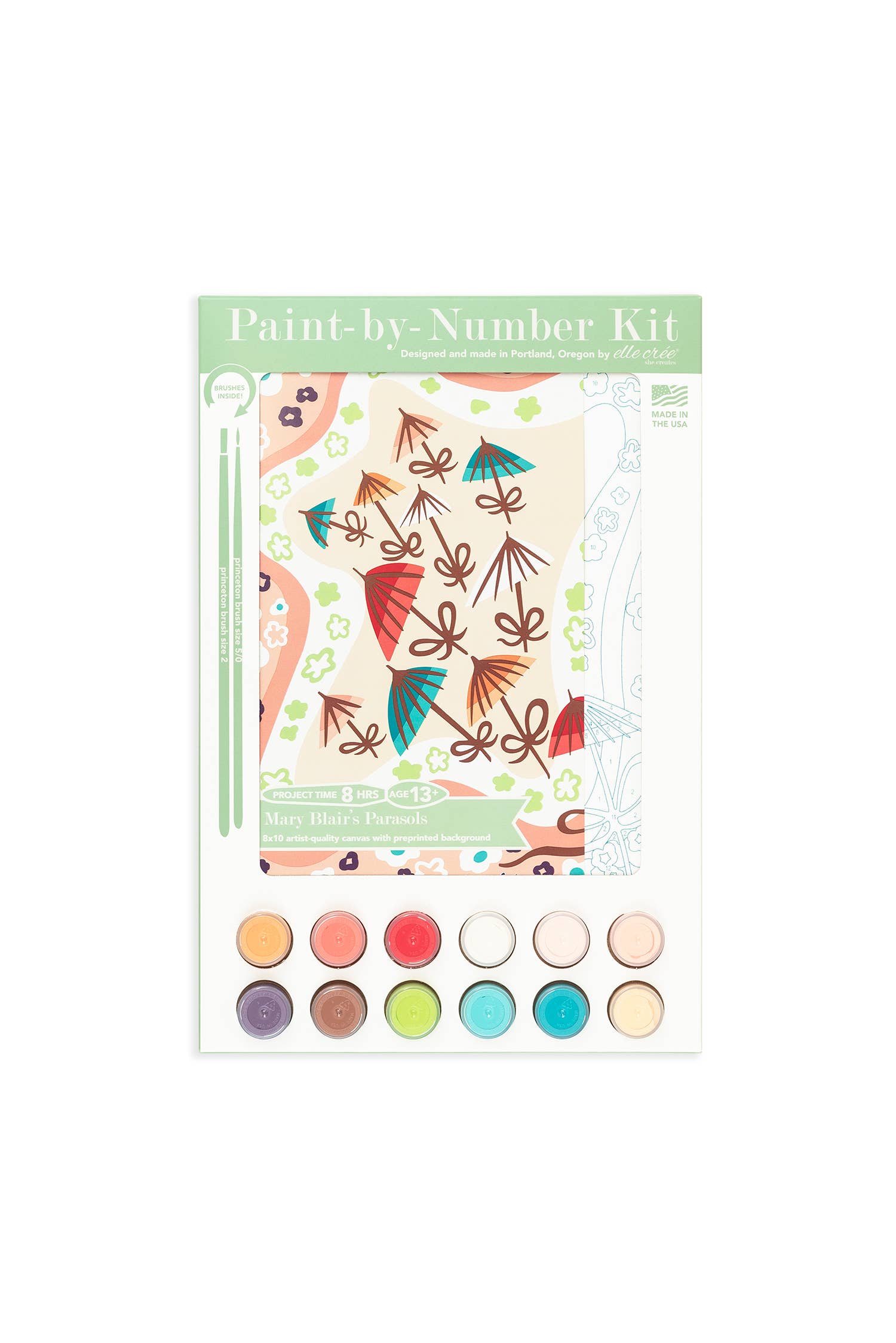 Disney Artist Mary Blair's Parasols Paint-by-Number Kit