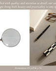 Black/White Resin Handle Magnifying Glass