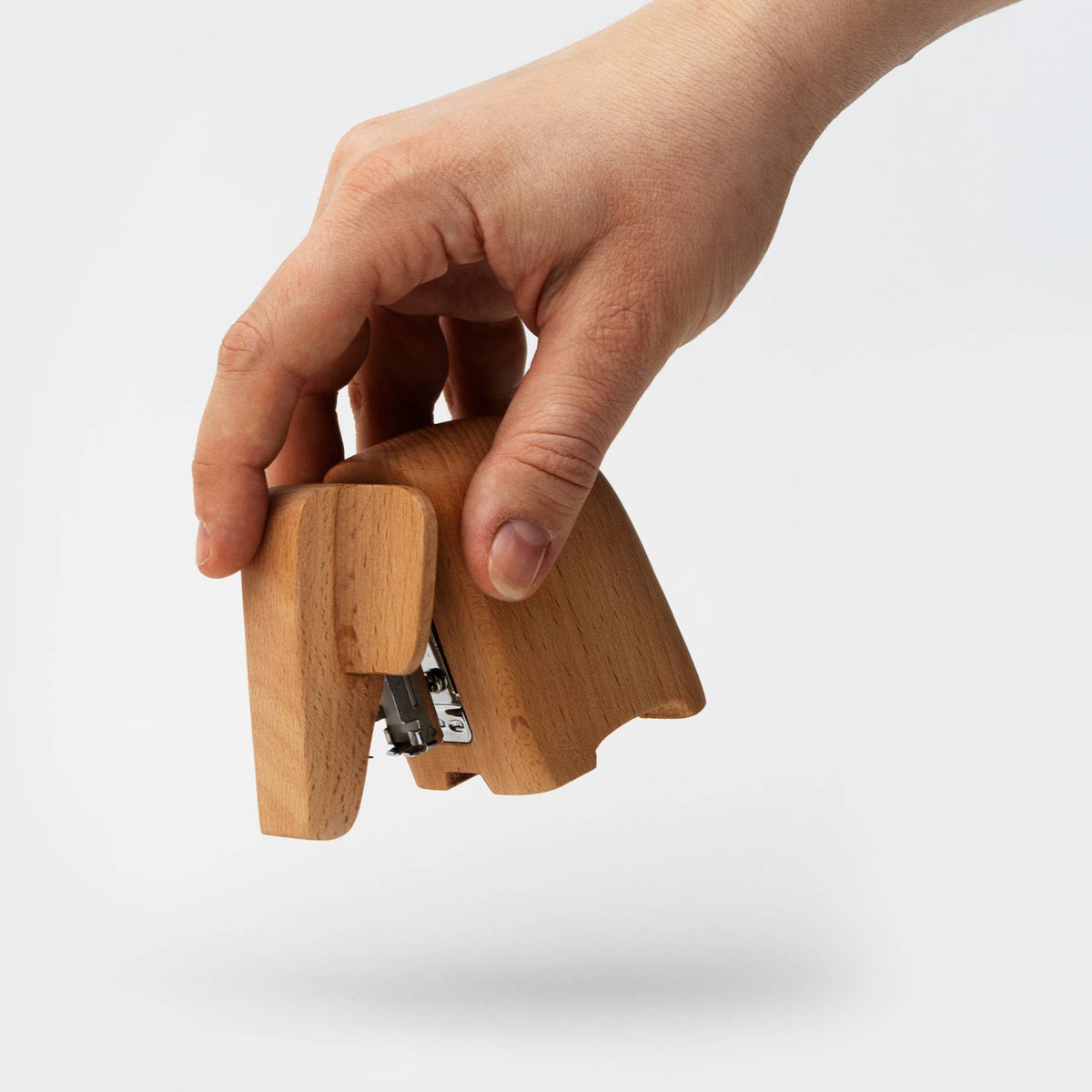 Wooden Elephant Stapler Small - Sculptural and useful: Baby (Small)