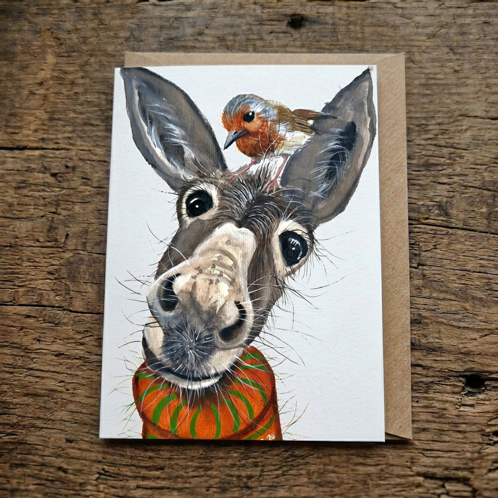 Donkeys Tweet Jurga Ryan Greeting Card