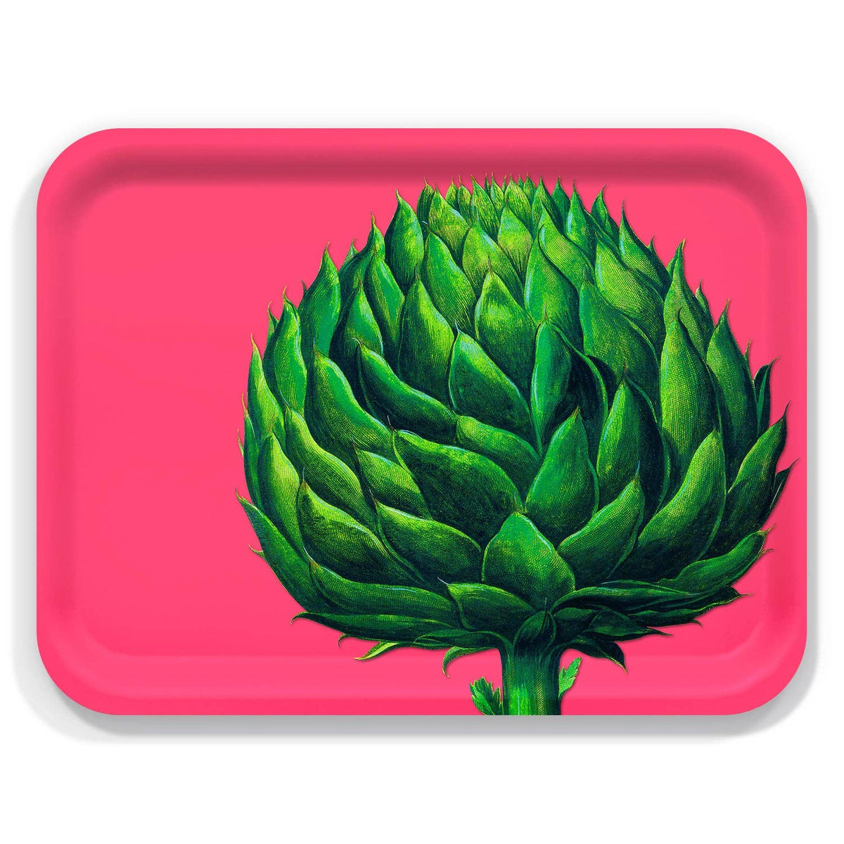 Artichoke Large Rectangular Birchwood Tray