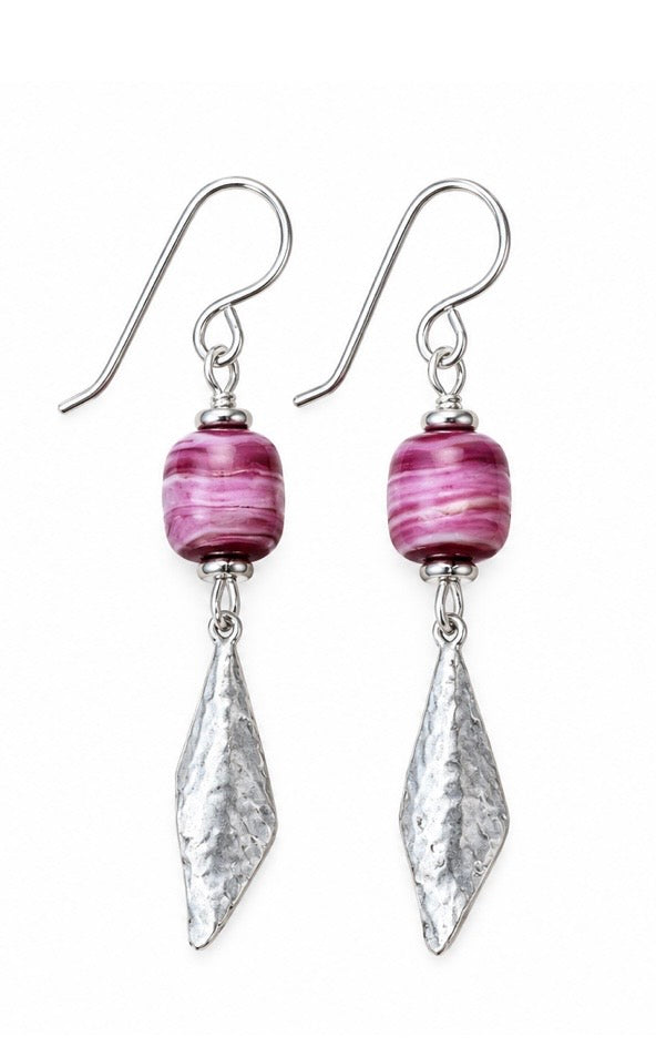 Colleen dela Torre Lily of the Valley Pink Beaded Earrings