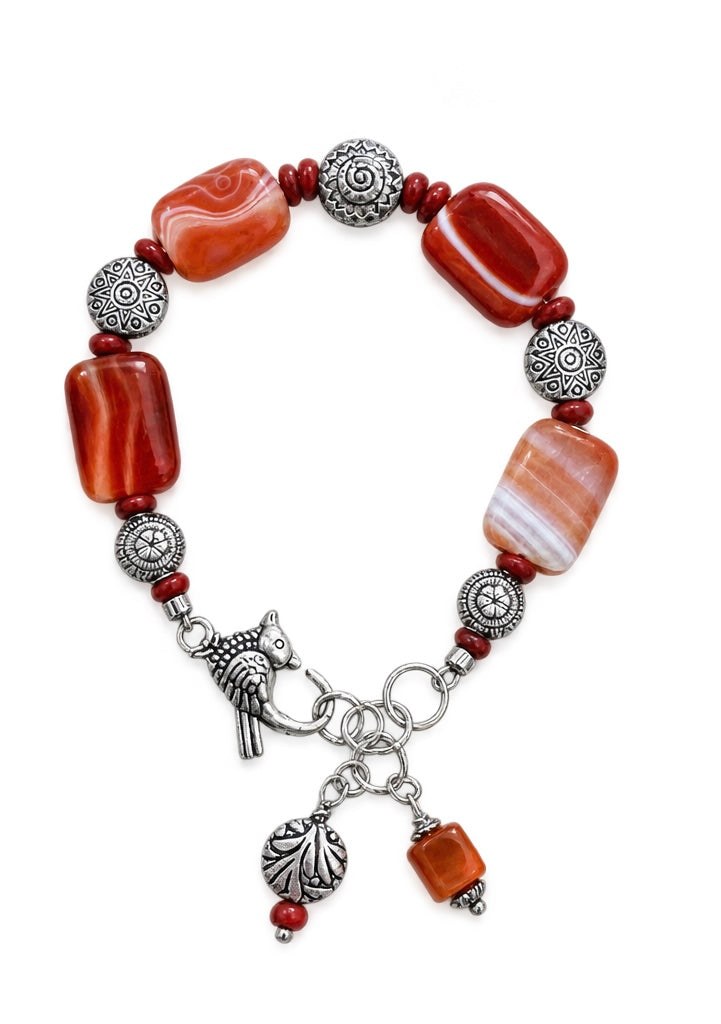 Colleen dela Torre Copper and Bloodstone Autumn Bracelet