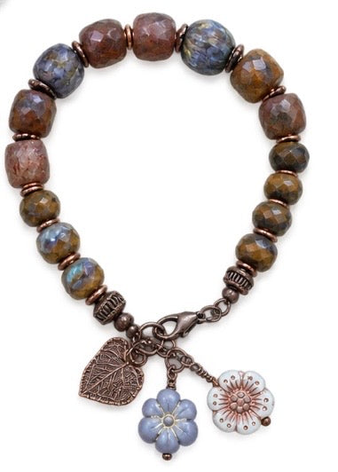 Colleen dela Torre Copper and Bloodstone Autumn Bracelet