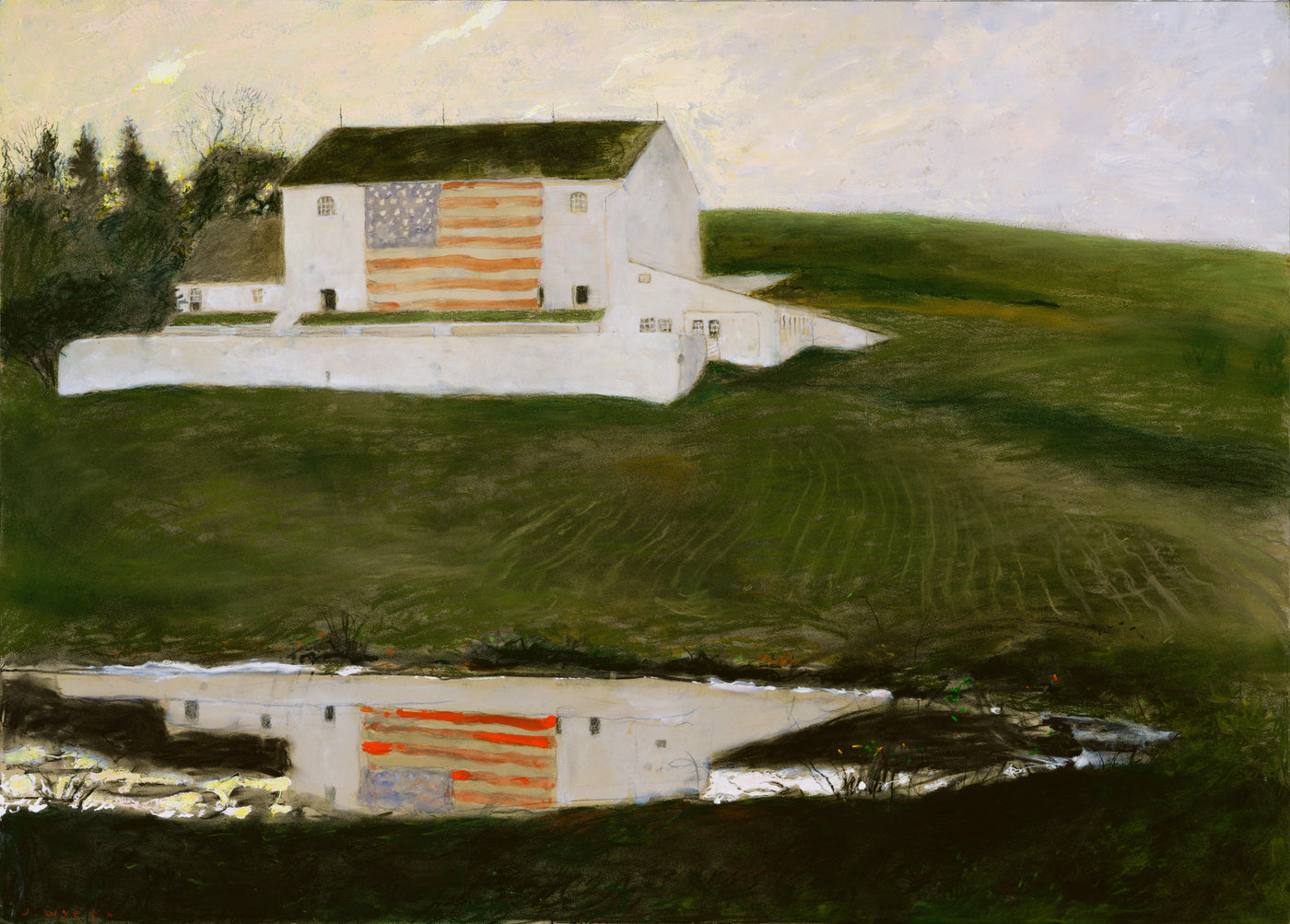 Jamie Wyeth Patriot’s Barn, 2001 Mixed media on toned board