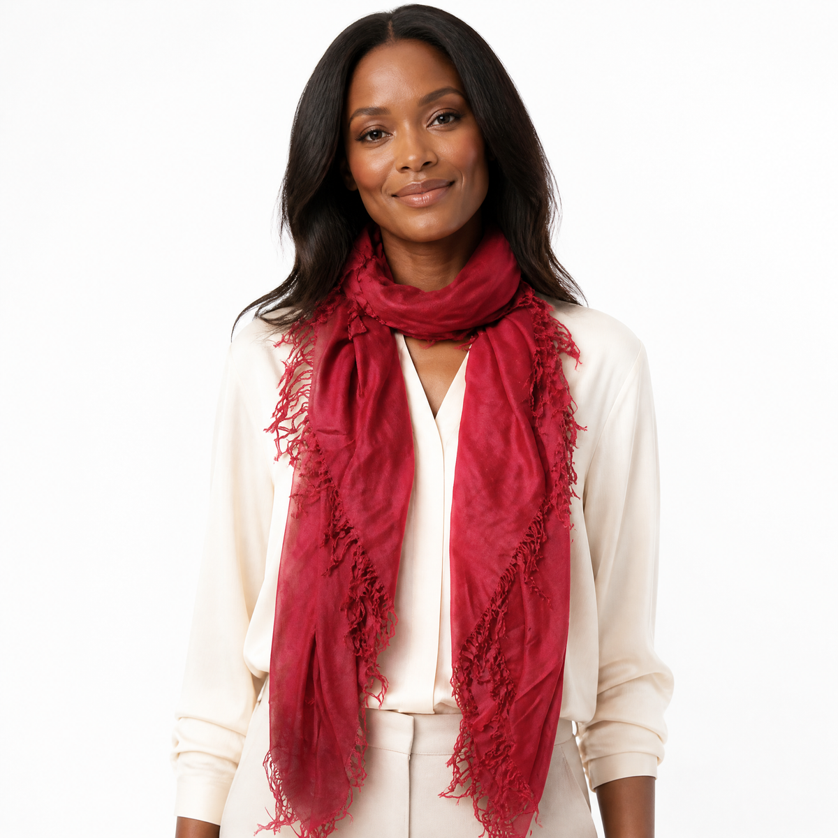 Cashmere Blend Solid Scarf: Dragonfly