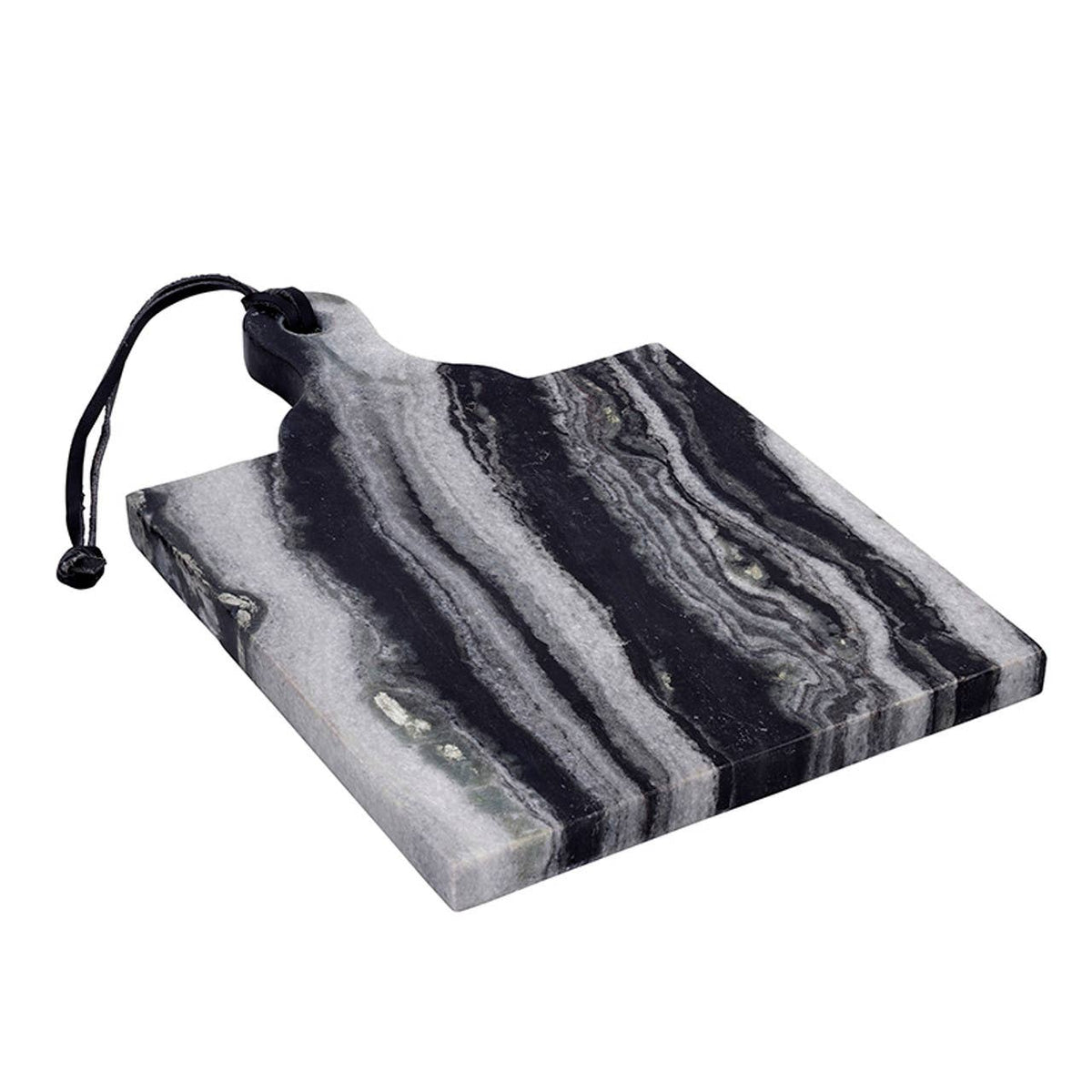 Grey Marble Board with Handle: Marble / 10.75" L x 7" W x .5" H