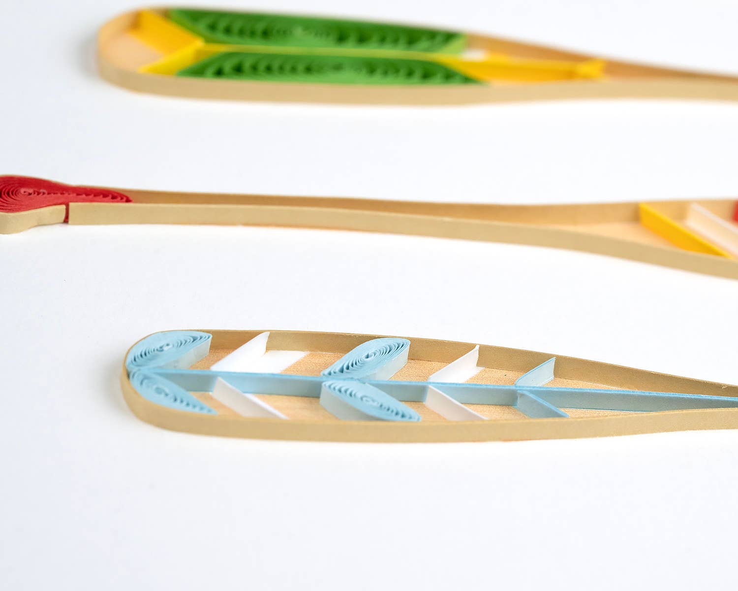 Painted Canoe Paddles Greeting Card