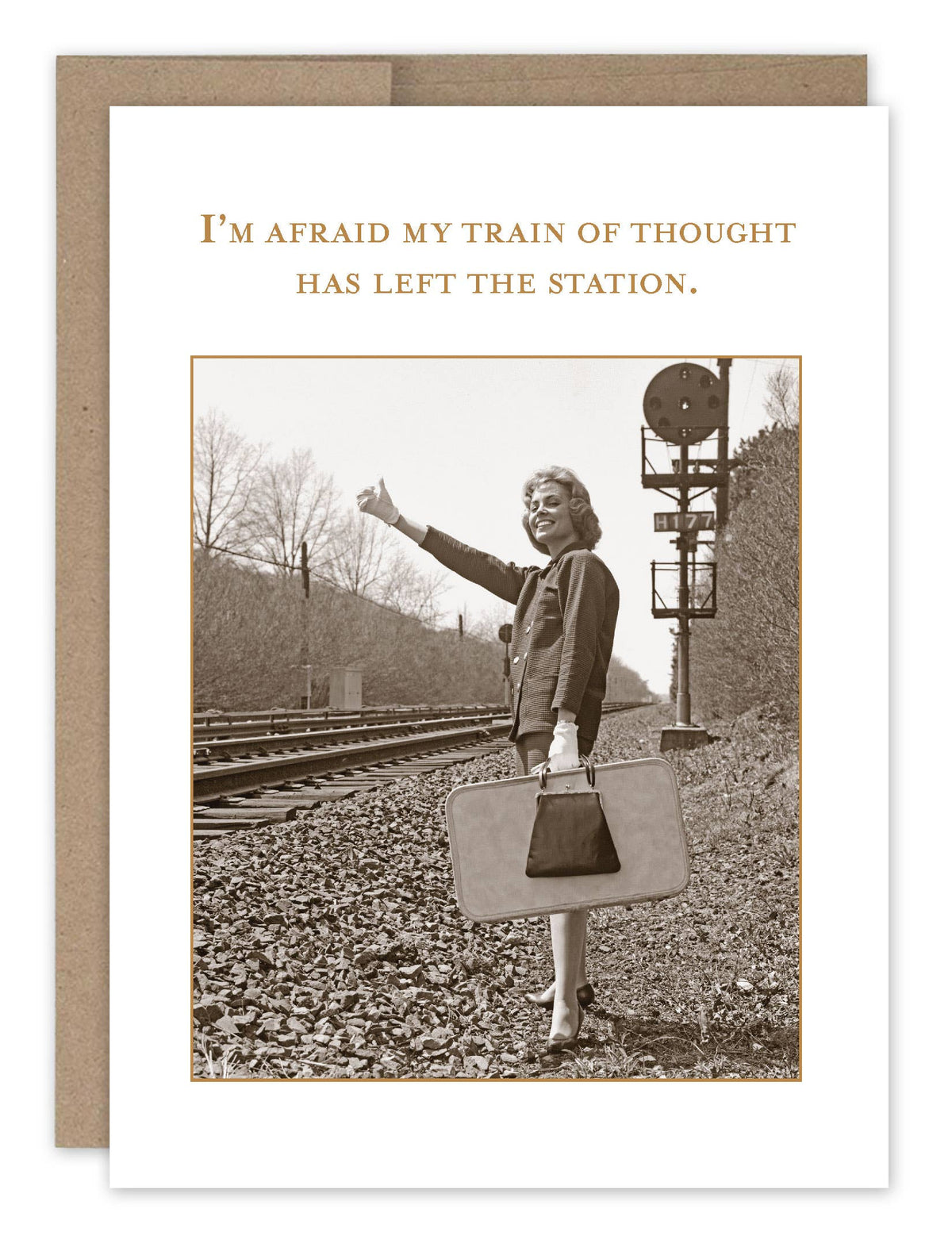 Train of Thought - Funny Belated Birthday Card
