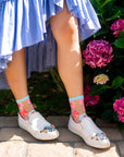 Ribbon Rose Sheer Ankle Socks