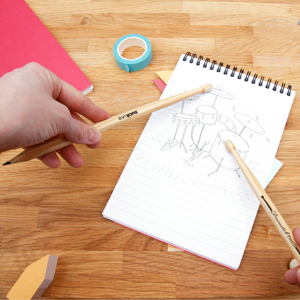 Drumstick Pencils - Wooden pencils are also mini drumsticks