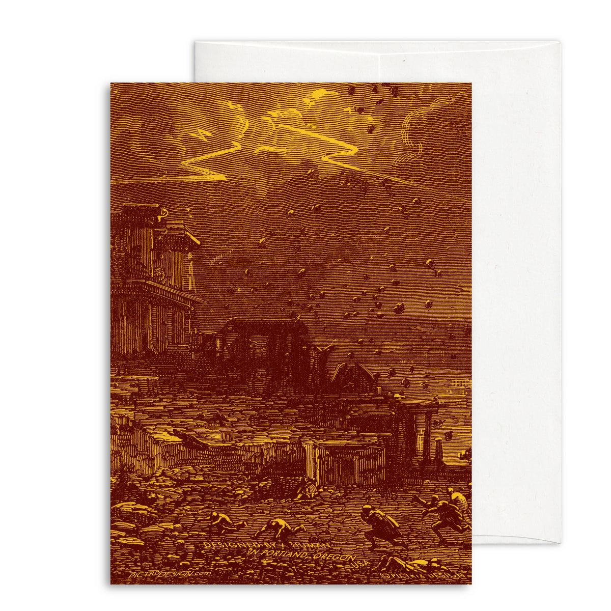 "A tolerable birthday" (Pompeii) A6 birthday card: Recycled Kraft envelopes