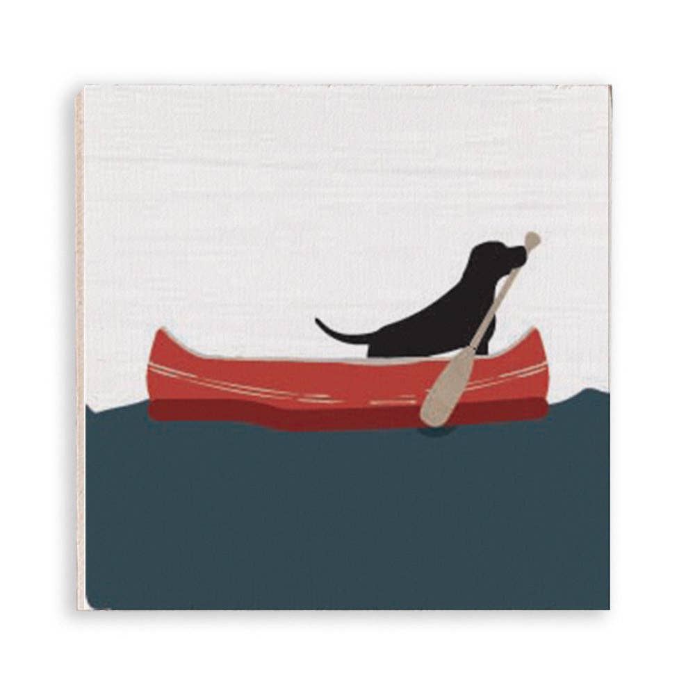 Dog Canoe Magnet