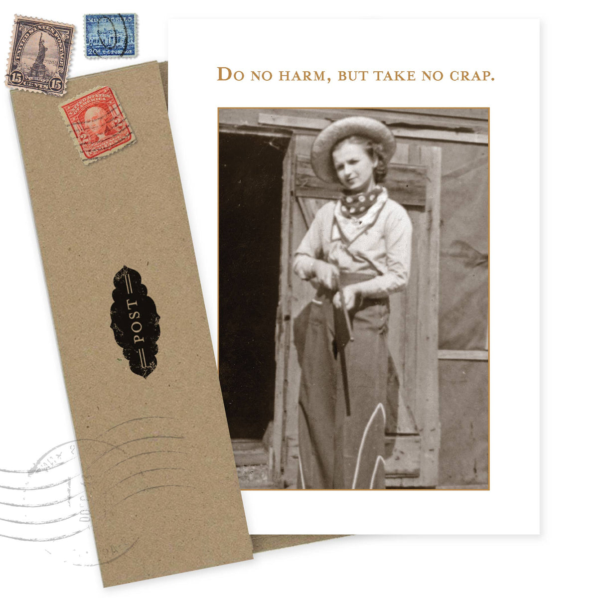 Do No Harm But Take No Crap - Funny Birthday Card