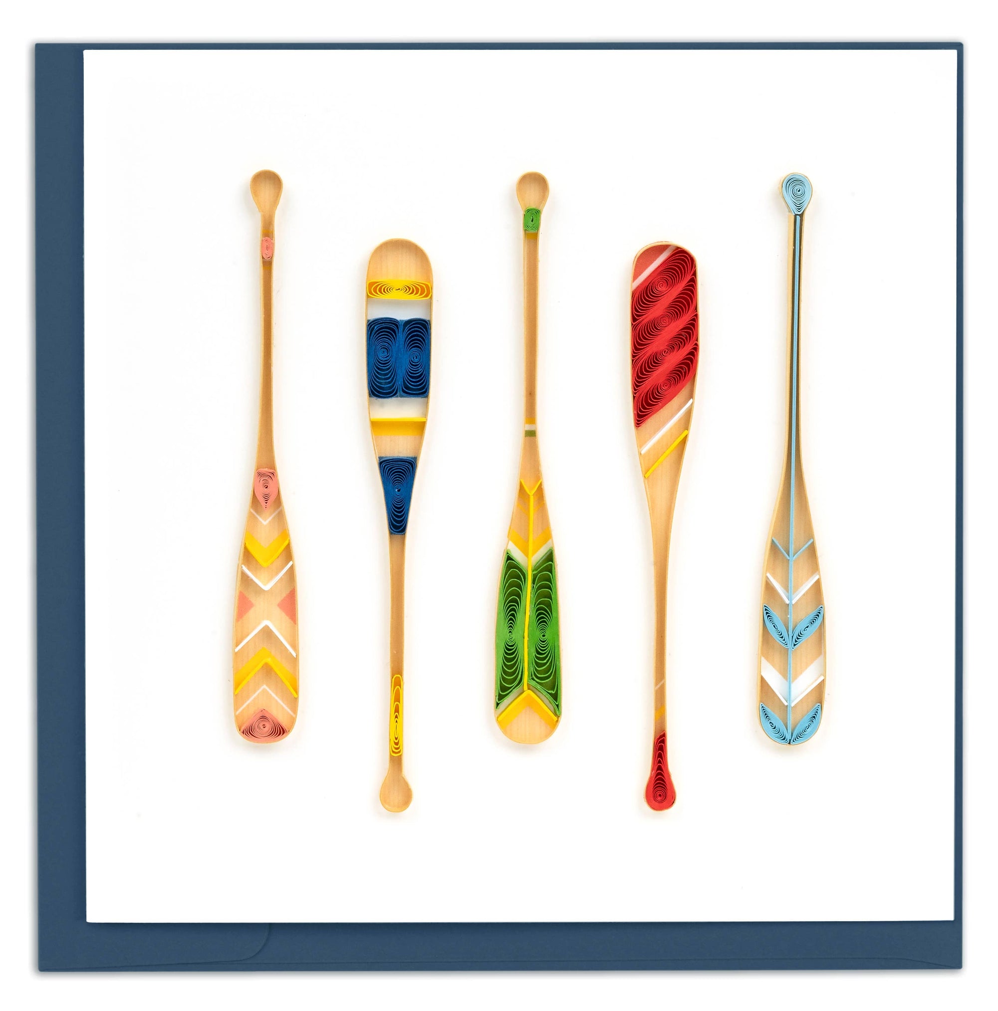 Painted Canoe Paddles Greeting Card