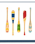 Painted Canoe Paddles Greeting Card