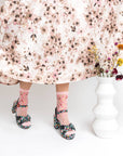 Cherry Blossom Sheer Crew Socks
