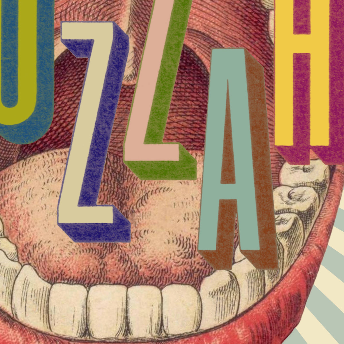 "HUZZAH" A6 greeting card: Recycled Kraft envelopes